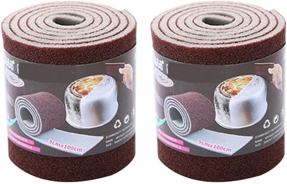 Healeved 2 rollos Emery Cepillo de limpieza de cocina, esponjas lavables para platos, cepillo de baño, esponjas de limpieza, esponjas de limpieza