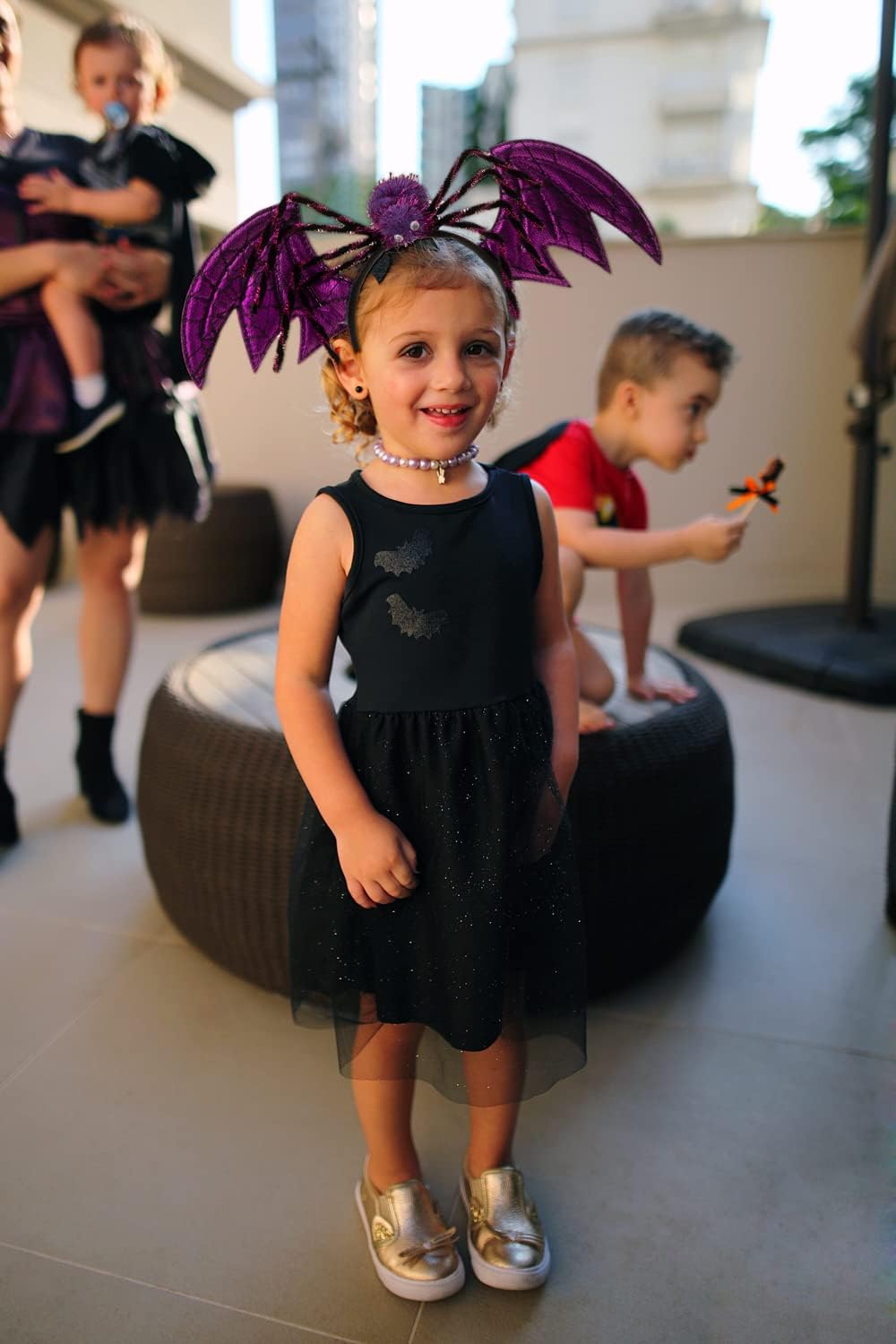 CHOIEO 6 diademas de Halloween, sombrero de bruja, diademas de calabaza, araña, murciélago, diademas de Halloween, disfraz de cosplay