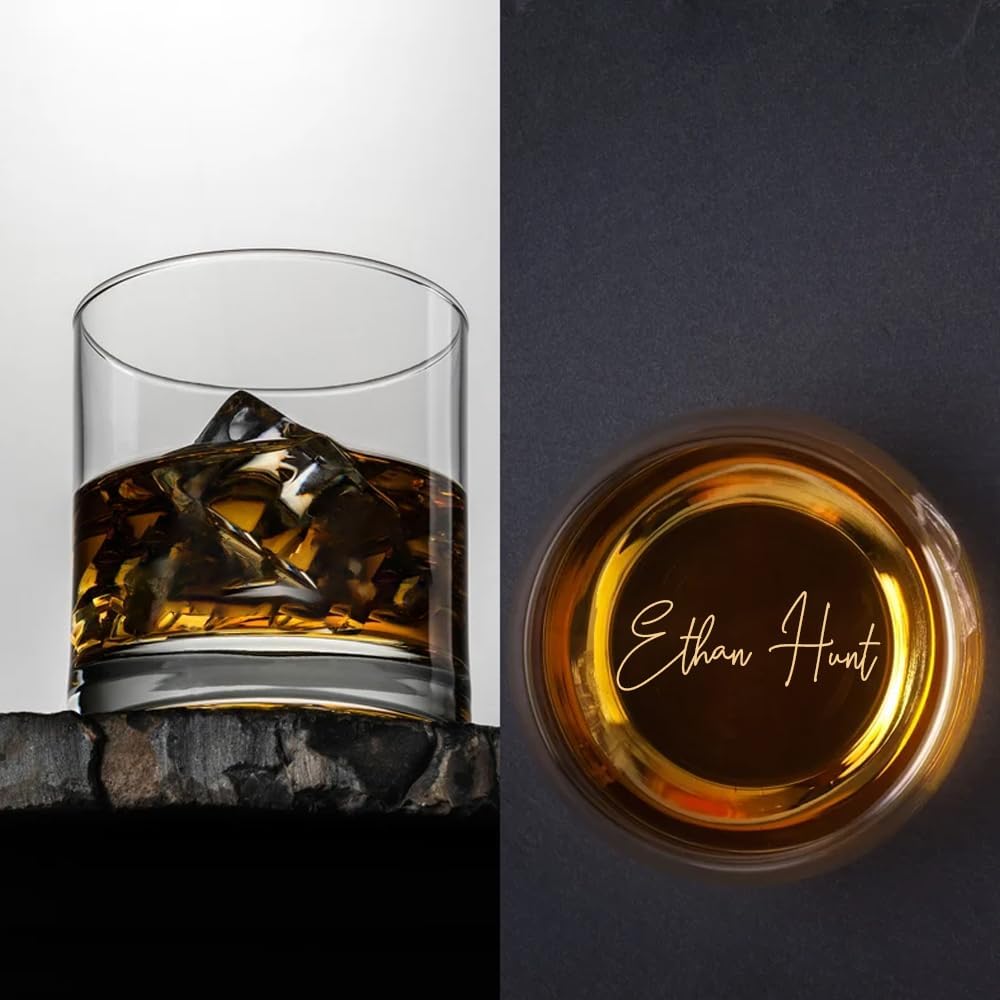 Noni Vasos de whisky personalizados de alta calidad, gafas antiguas con nombre personalizado, vasos para beber con monograma, regalos de whisky para