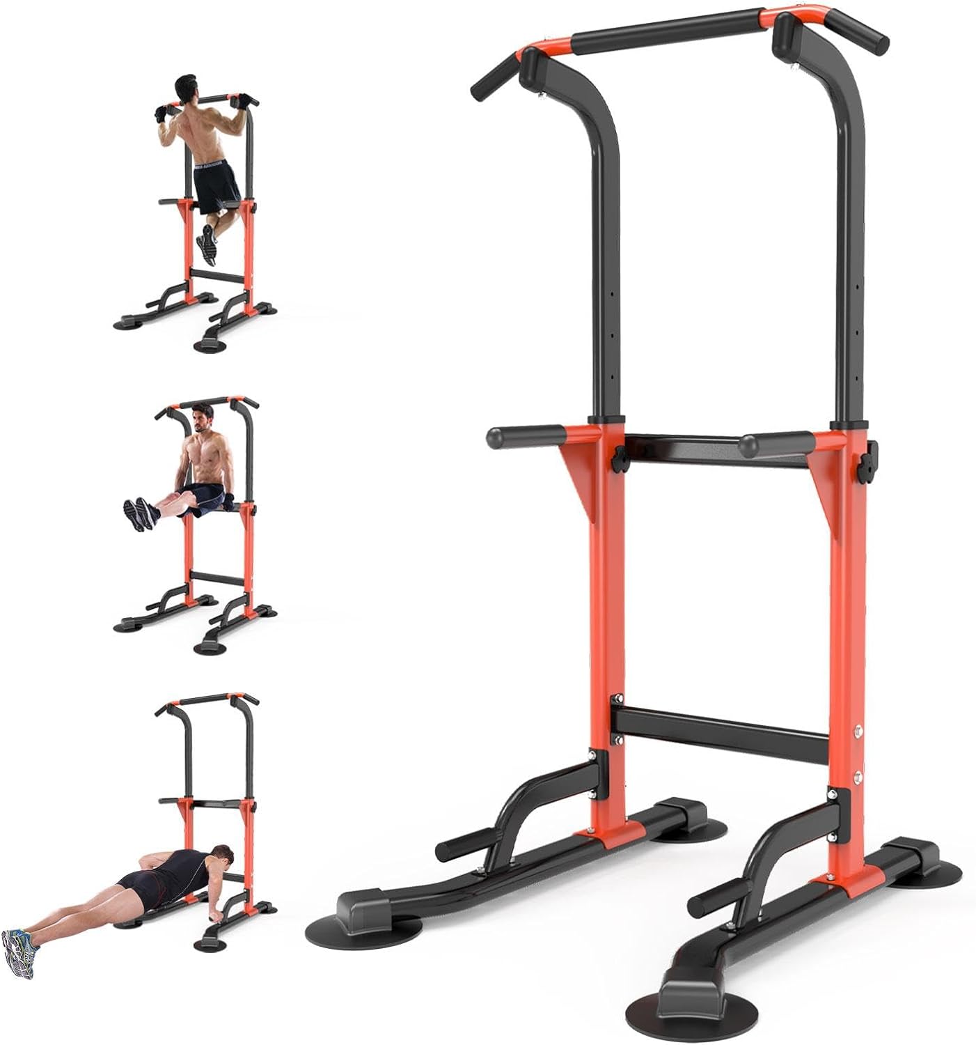 Z ZHICHI Estación de inmersión para gimnasio en casa, entrenamiento de fuerza, estación de entrenamiento de fitness, dominadas, flexiones y