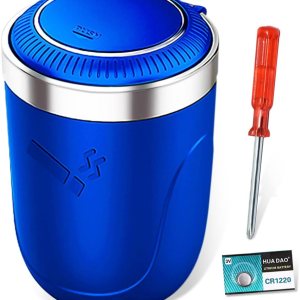 Cenicero de automóvil con tapa, cenicero portátil para automóvil, mini cubo de basura para automóvil, bandeja de cenizas desmontable de acero Cenicero de automóvil con tapa, cenicero portátil para automóvil, mini cubo de basura para automóvil, bandeja de cenizas desmontable de acero