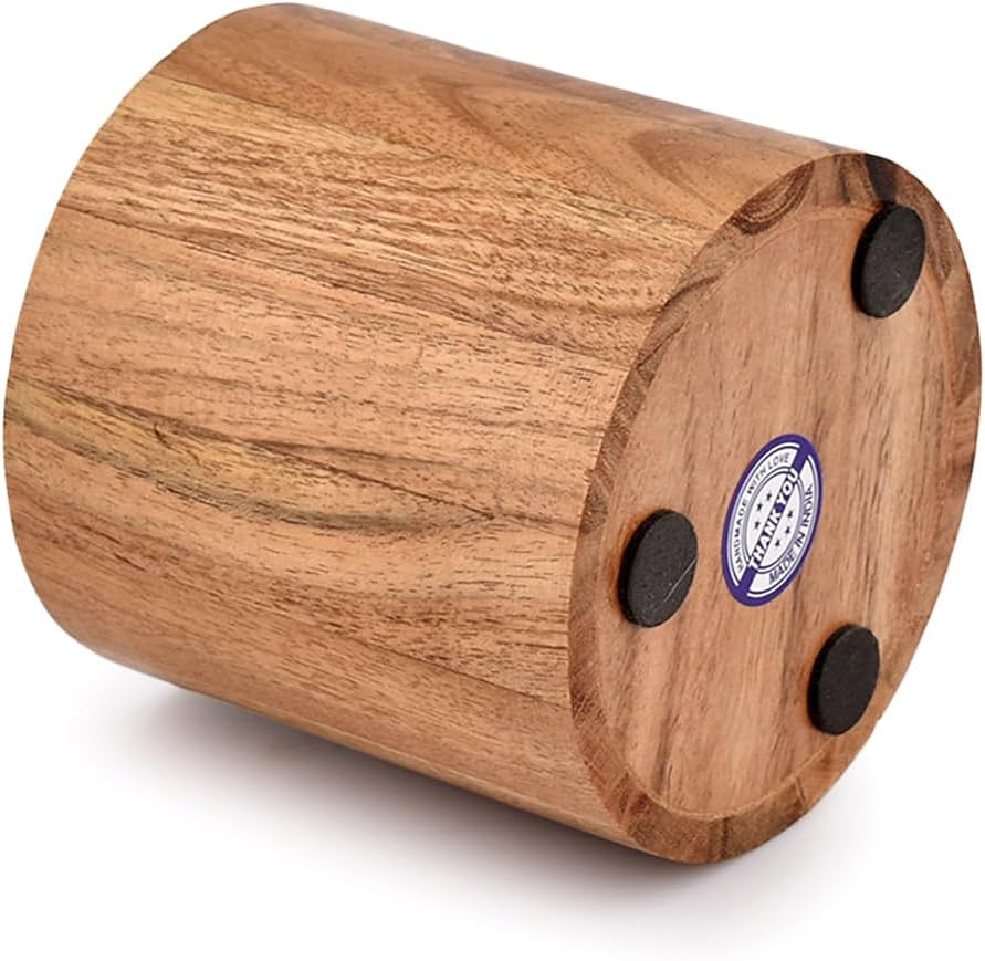 Soporte para cepillos de dientes de madera de acacia para baño para cepillo de dientes, pasta de dientes, bolígrafos, soporte para brochas de