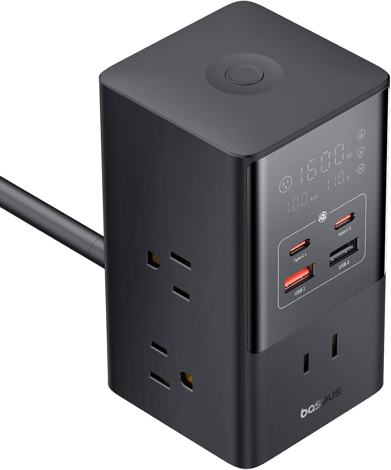 Baseus Estación de carga de escritorio 10 en 1 con regleta de alimentación de 35 W, protector de sobretensiones, carga rápida para iPhone, iPad,