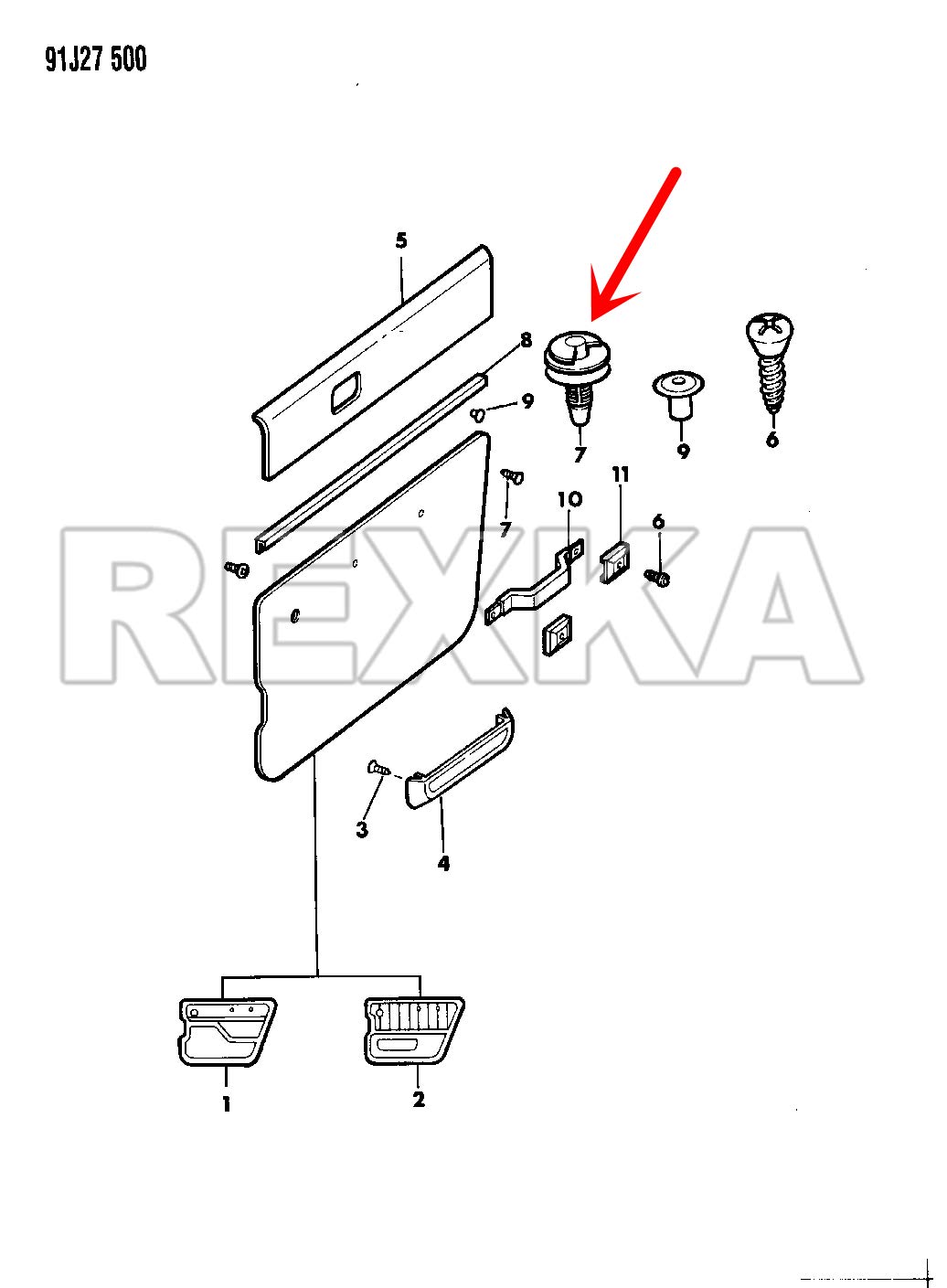 Rexka 10 clips de retención para panel de puerta 6033862 compatibles con Chrysler Jeep Wrangler YJ, Jeep CJ7, Jeep CJ8 Scrambler