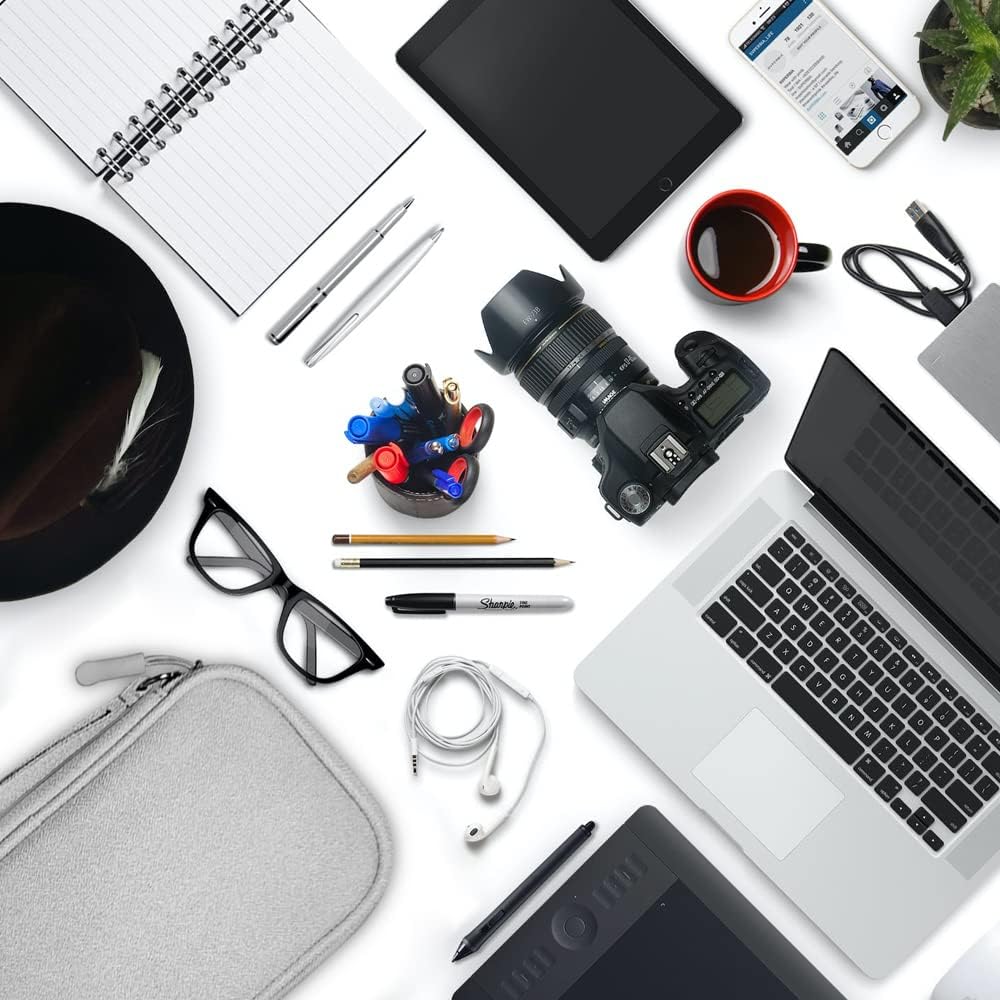 Organizador de electrónica, bolsa organizadora de cables, estuche organizador de viaje a prueba de golpes, funda de transporte para auriculares,