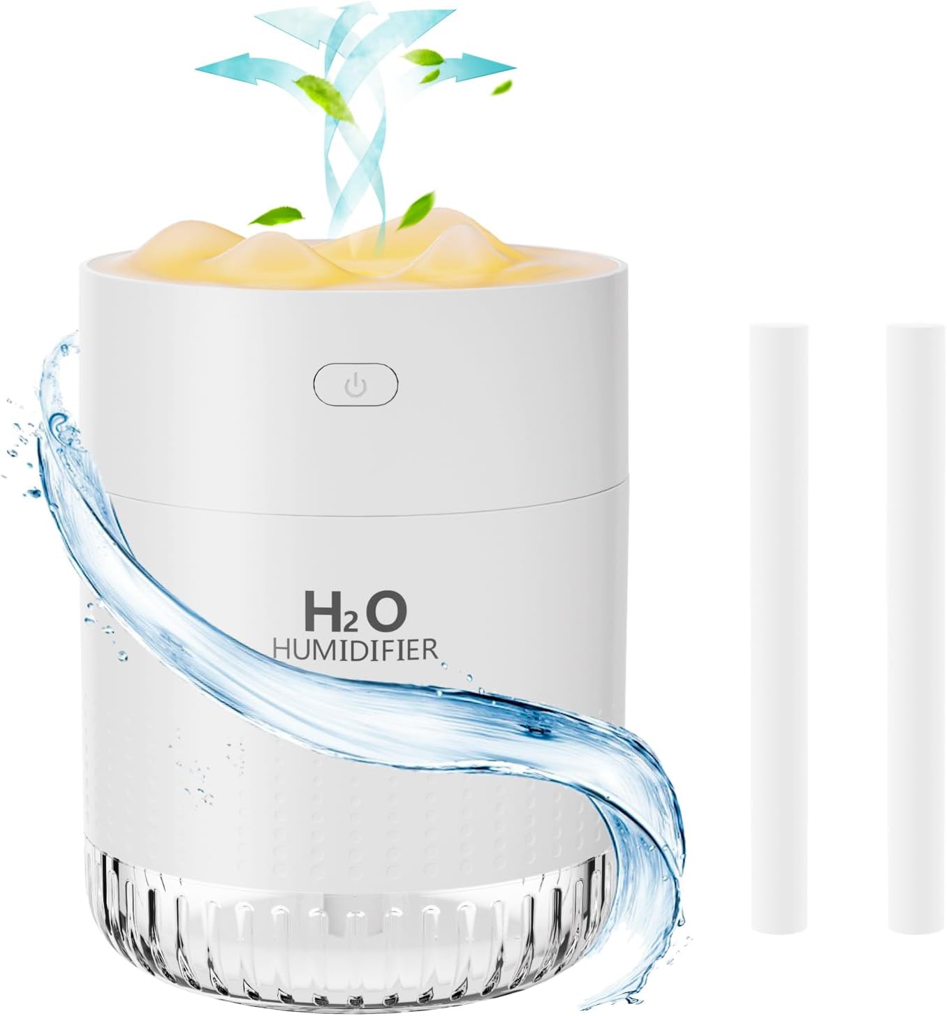 HOTLIFE Mini humidificador portátil, pequeño humidificador de plantas de niebla fría, humidificador personal recargable de escritorio para