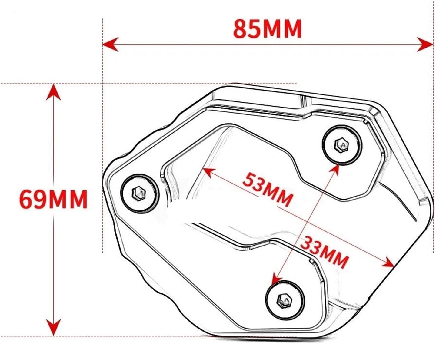 for YAMAHA MT-09 MT 09 MT09 Tracer9 GT 2021 XSR900 2022 Motorcycle Kickstand Foot Side Stand Extension Pad Support Plate Enlarge (Size