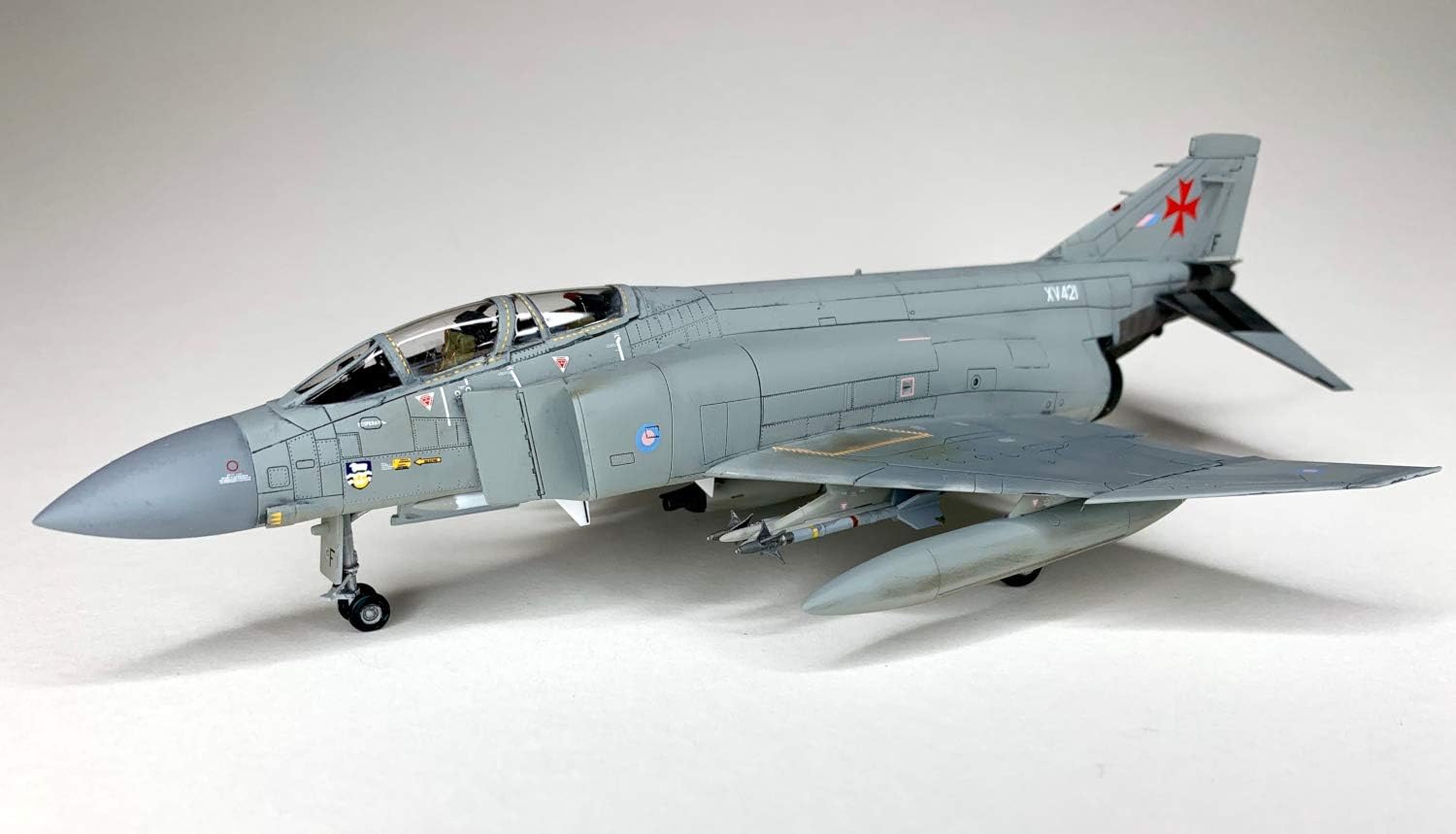 Airfix Mcdonnell Douglas Phantom FGR.2 172 – Kit de modelo de plástico para aviones militares A06017, pequeño