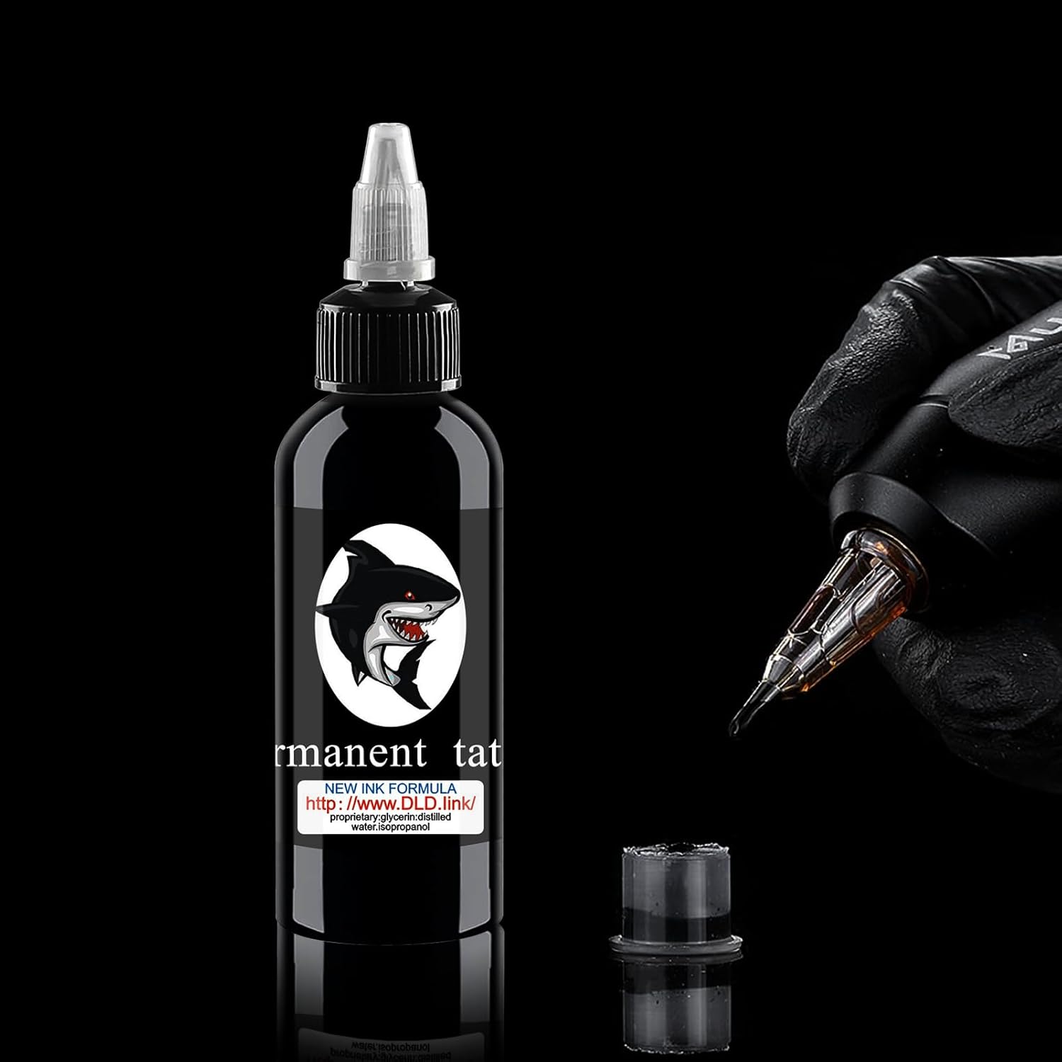 1 botella de tinta de tatuaje de 4.1 fl oz  Tinta de tatuaje opaca  Tinta negra oscura y negrita pigmentos de sombra negra  Tinta de tatuaje
