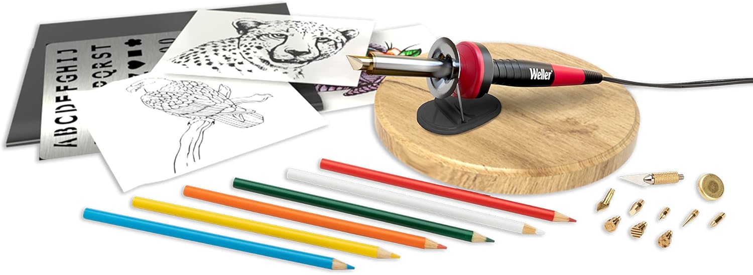 Weller Crea tu propio kit de proyecto de quema de madera, 28 piezas – WLPROWB128A