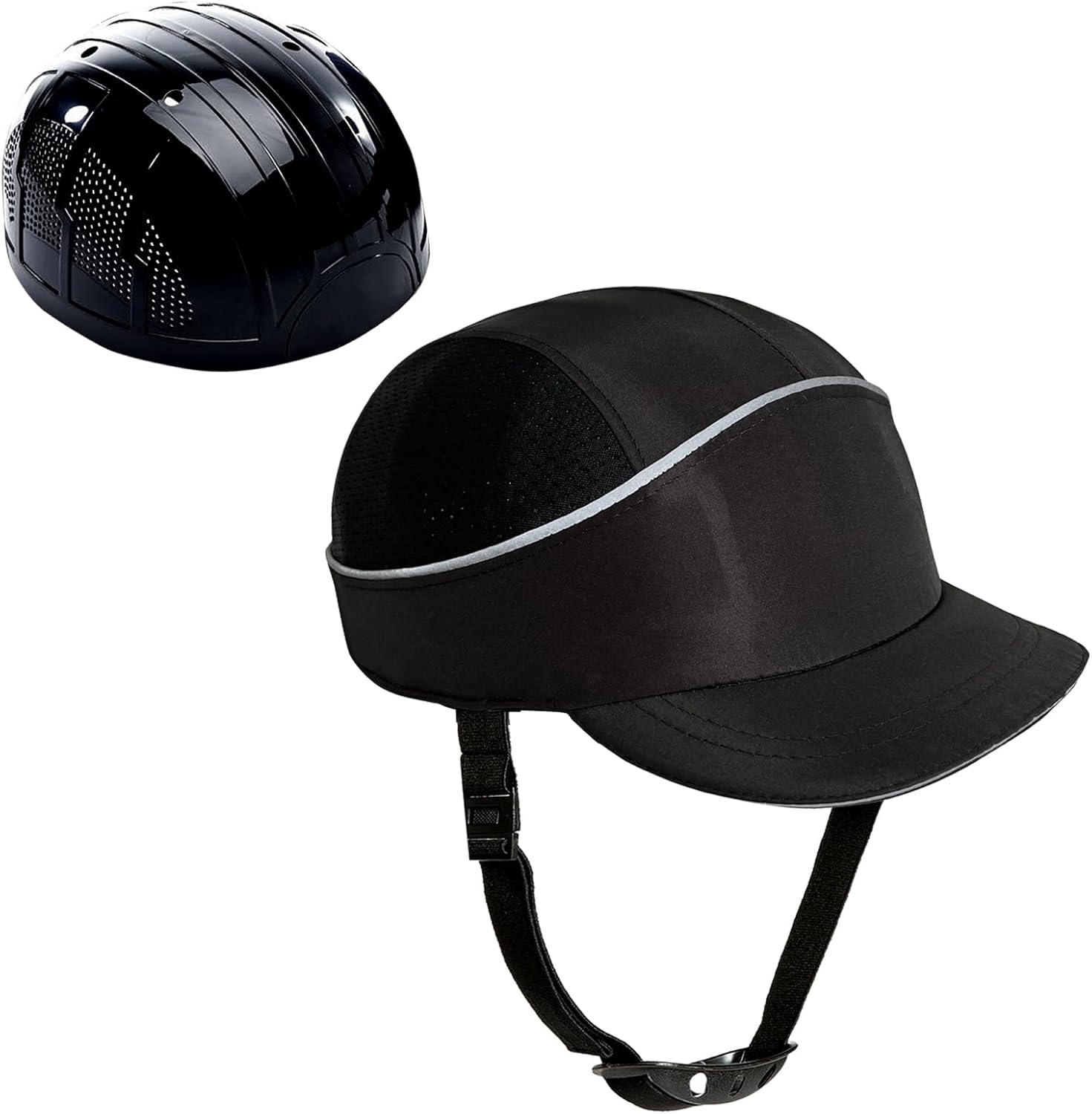 Lightweight Safety Bump Cap Safety Hard Hat Head Protection Cap Breathable Baseball Hat Comfortable Hard Cap with Reflective Stripe