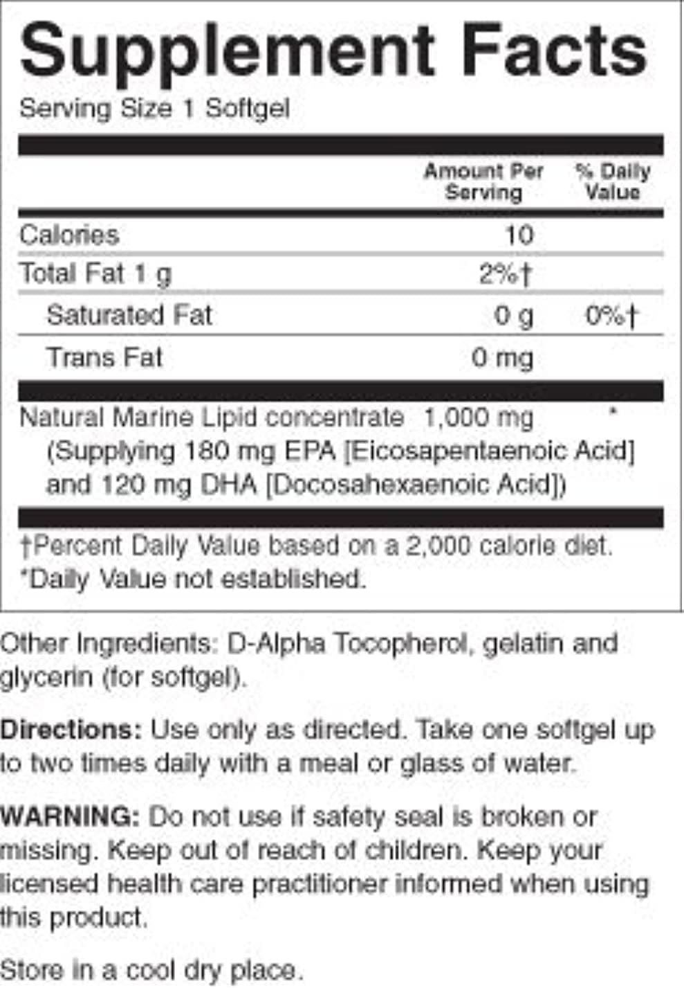 Thompson Omega 3 Pescado, Softgel (Btl-Plástico) 1000mg 100ct