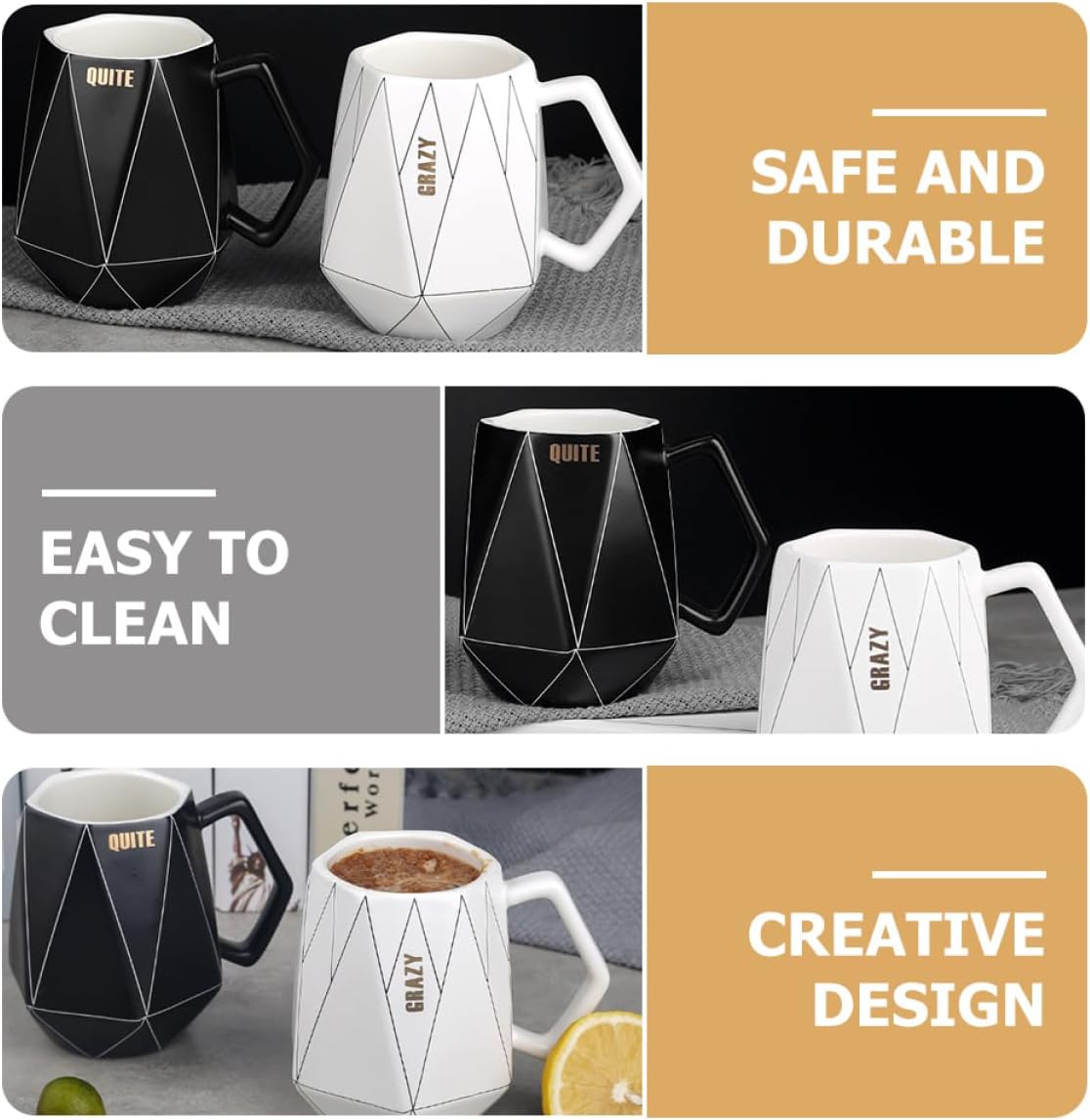 HOMSFOU Mug Ceramic To Go Coffee Cups with Lids Porcelain Tea Cup Porcelain Coffee Cup Cappuccino Cup Drinking Glasses with Lids Vasos Con Tapas