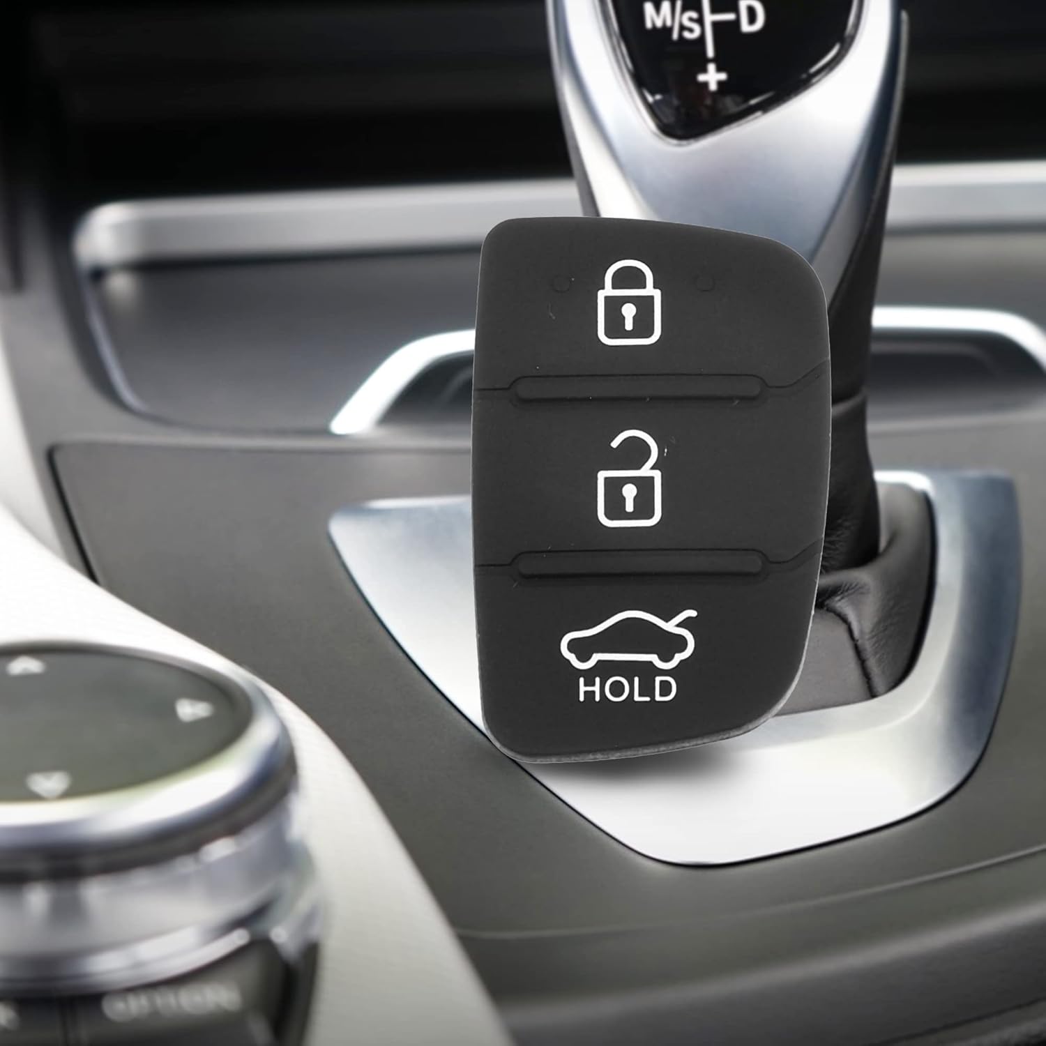 X AUTOHAUX Funda de goma para mando a distancia de automóvil de 3 botones para Hyundai