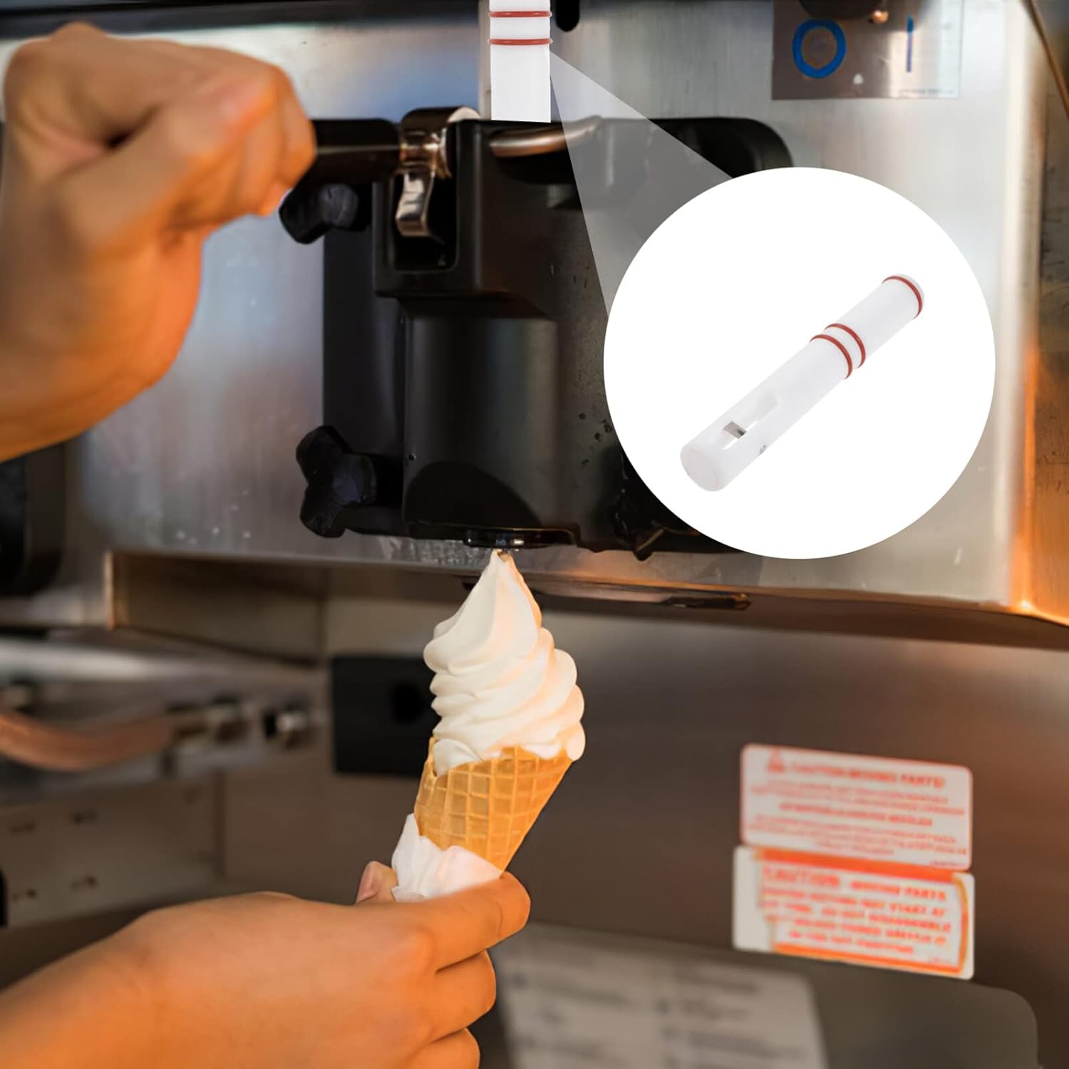 Yardwe Accesorios para máquinas de helados, válvula de máquina de sorbete de frutas, mango de control de helado, piezas para fabricante de postres,