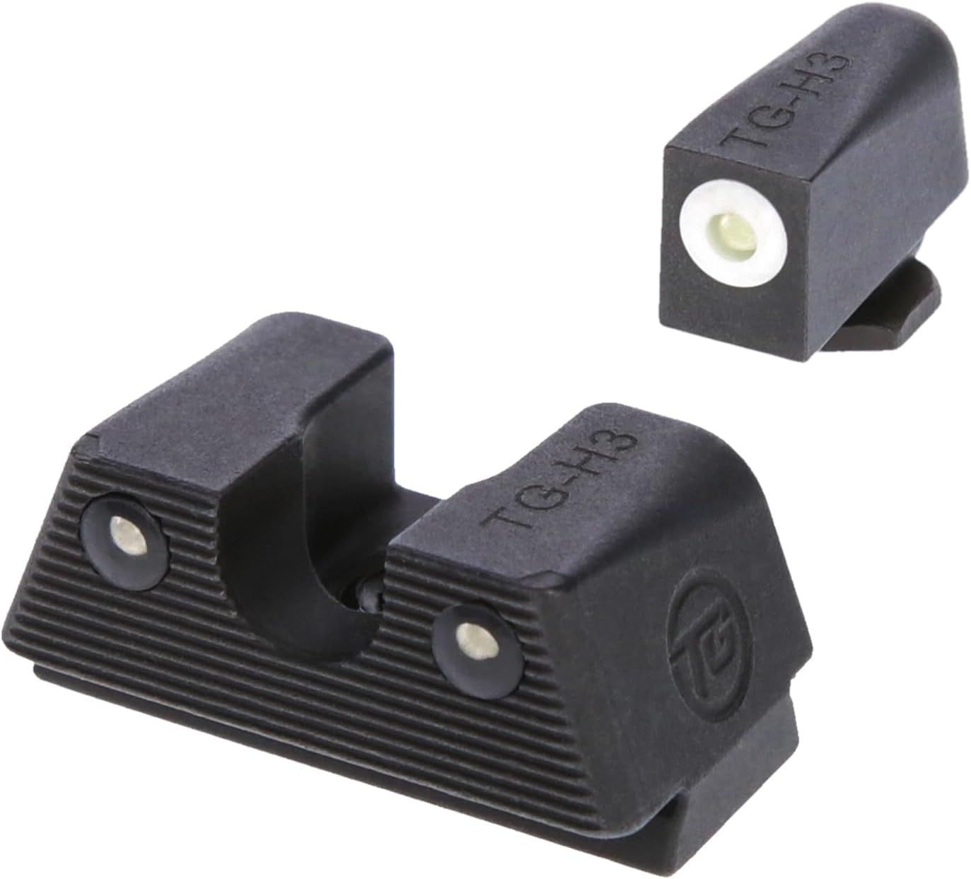 TRUGLO Tritium X Night Sight Set, Compatible with Glock Handguns  Glowing Front & Rear Gun Sights with 3-Dot Configuration  Snag-Free Design Fits