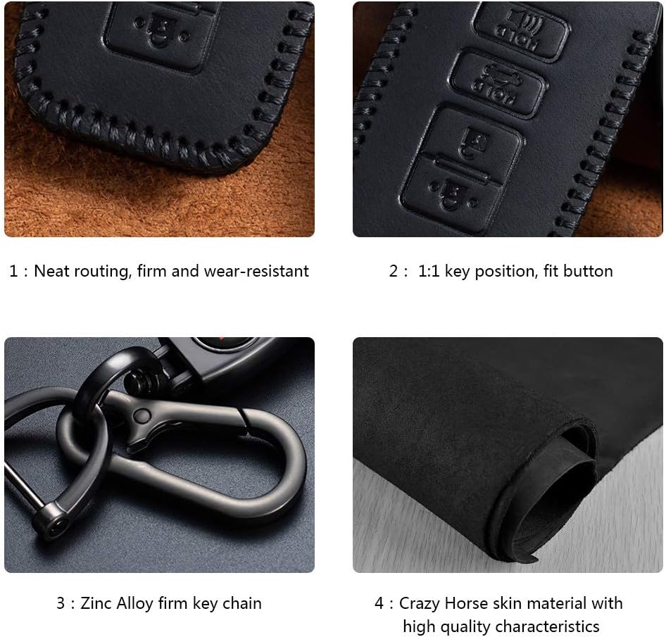 Loyal Guard Funda de repuesto para llave de coche Ford Ecosport Edge Escape Explorer F-150 Raptor F-250 F-350 F-450 F-550 Fusión Mondeo Mustang