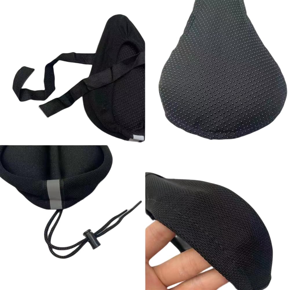 MINILUJIA Funda de cojín de gel suave para silla de montar de bicicleta para niños y niñas, 10 x 6 pulgadas, transpirable y extra suave, espuma