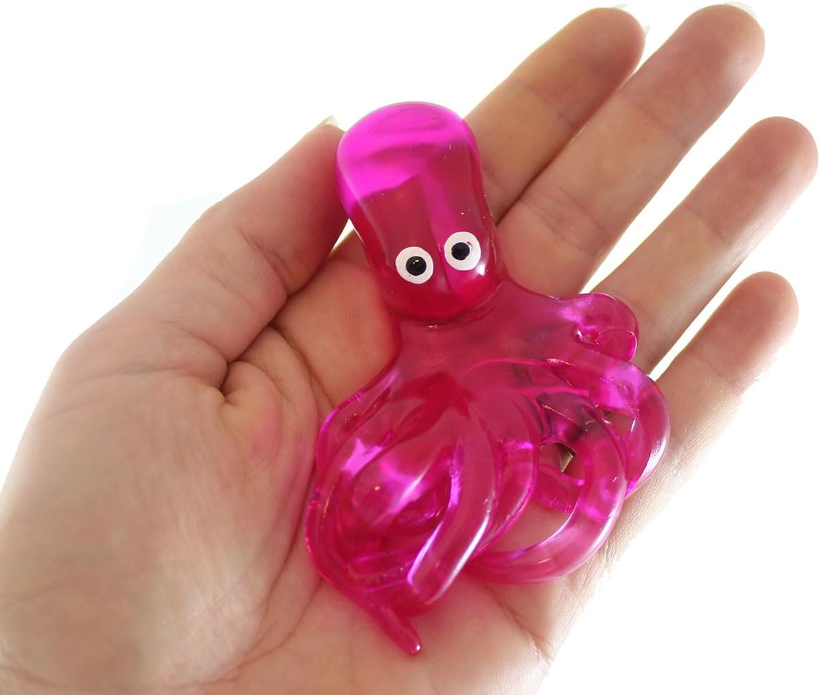 Juguete ultra pegajoso de 2 pulpos, juguete novedoso súper pegajoso, manos pegajosas (colores aleatorios)