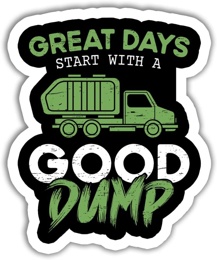 3 piezas  Divertido regalo para camionero de basura con texto en inglés Great Days Start with A Good Dum, regalo para camionero de basura,