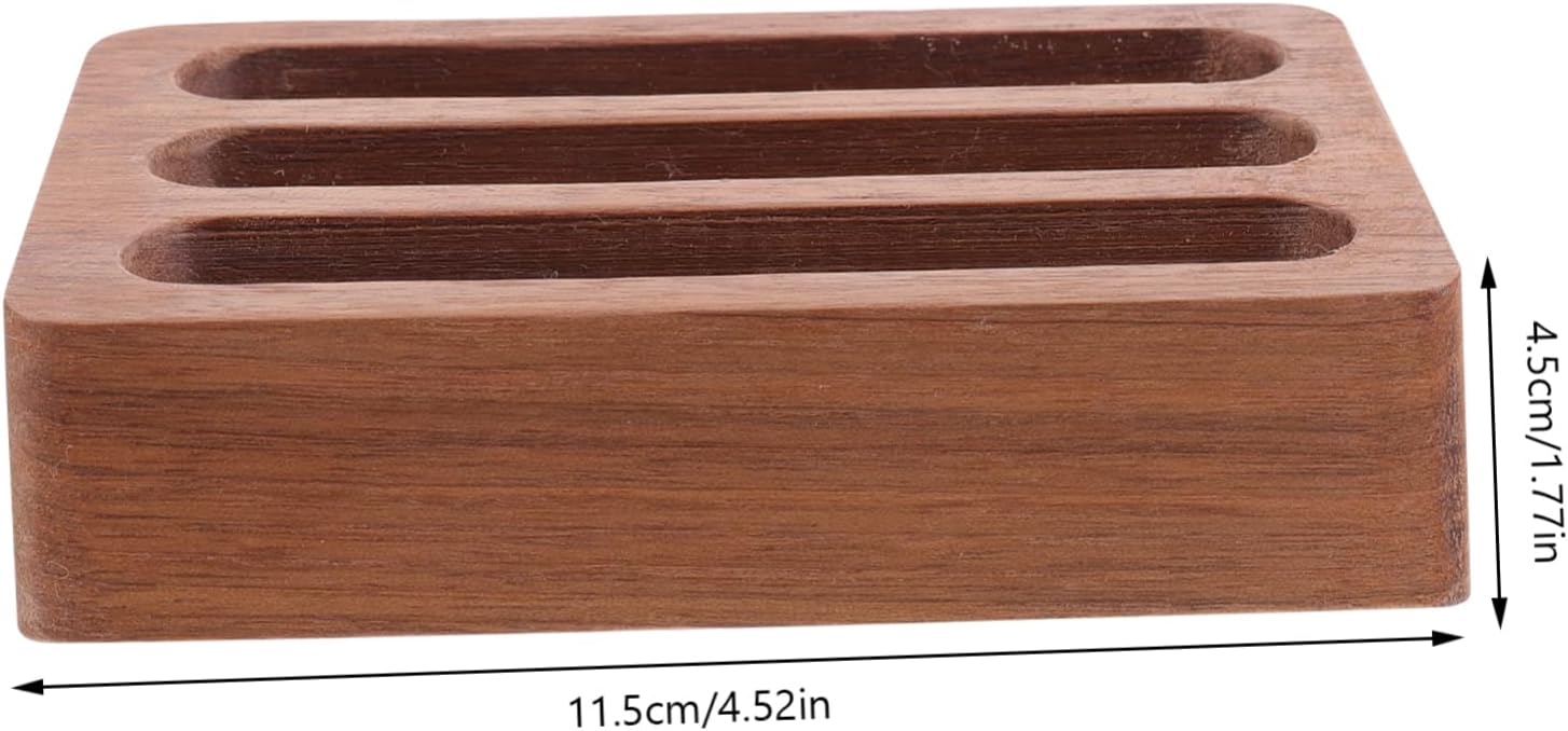 Ciieeo Estuche de madera para tarjetas de visita Soporte de exhibición de negocios, soporte de notas de lugar, soporte de madera, soporte para