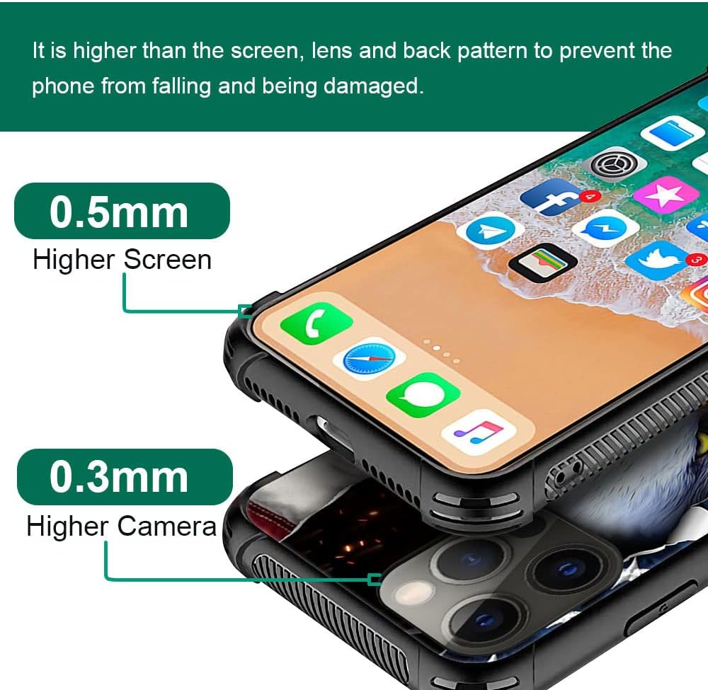 DJSOK Funda compatible con iPhone 14 Pro Max, funda protectora clásica de la bandera del águila americana para iPhone 14 Pro Max para hombres y