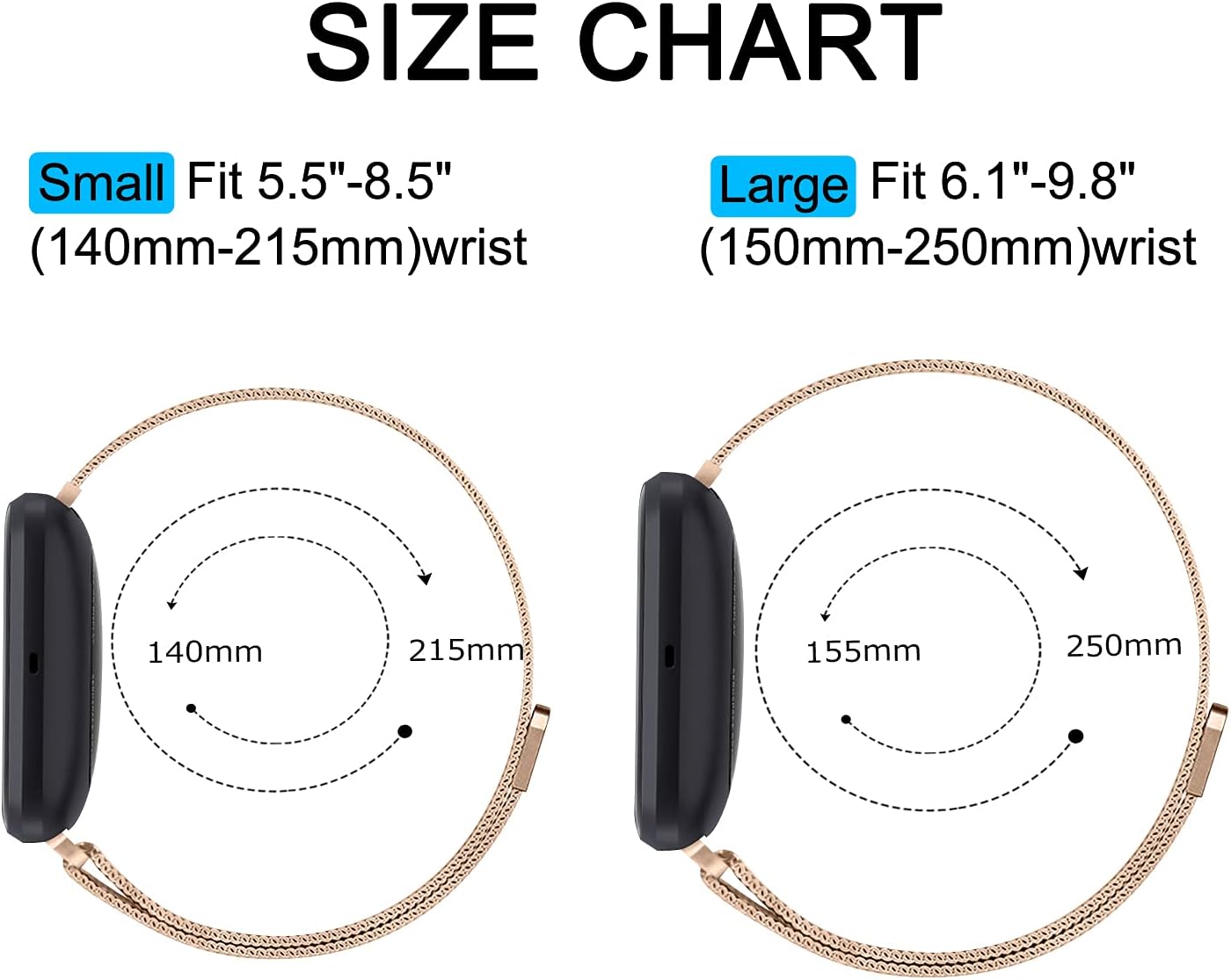 Bandas de metal compatibles con Fitbit Versa 3Versa 4Fitbit SenseSense 2 para mujeres y hombres, correa de malla de acero inoxidable transpirable