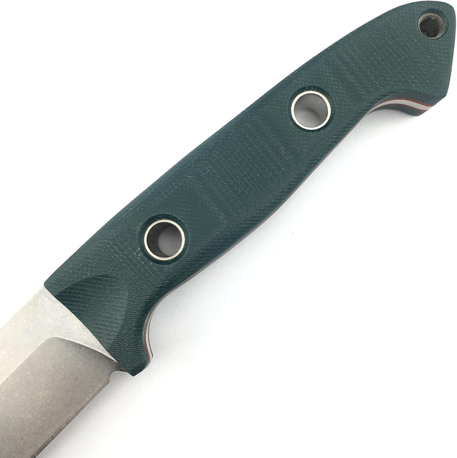 Buschcrafter 162 Cuchillo de hoja fija de 9.1 pulgadas con funda, cuchillo de caza al aire libre con hoja 7Cr17Mov de 3.9 pulgadas, mango verde G10,