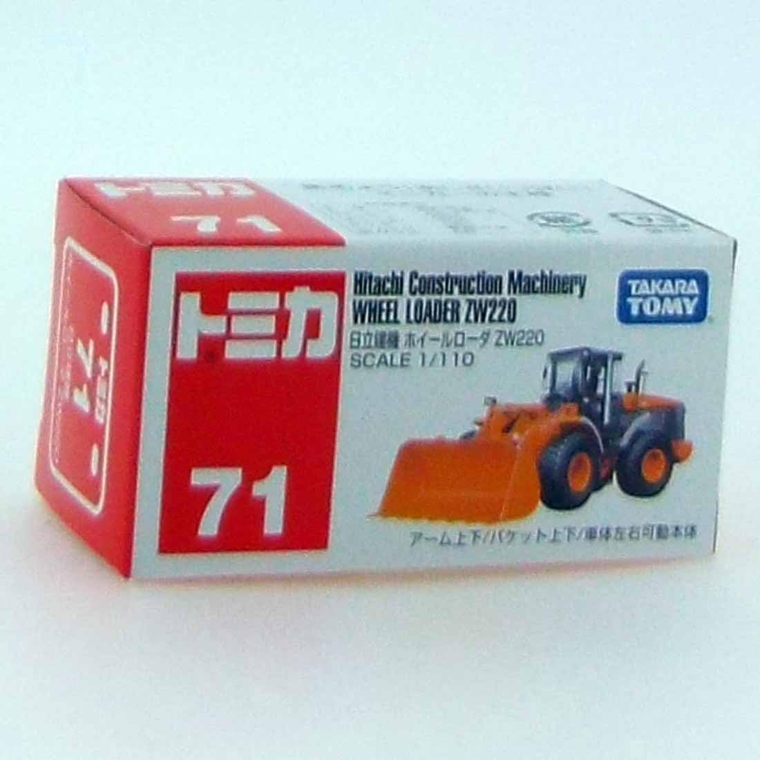 Takara Tomy Tomica 071 Hitachi Maquinaria de Construcción Cargadora de ruedas ZW220 (Caja)