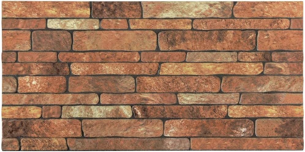 CHARMMA Los paneles de pared 3D con el diseño del ladrillo marrón 10 PC EPS, materiales de construcción