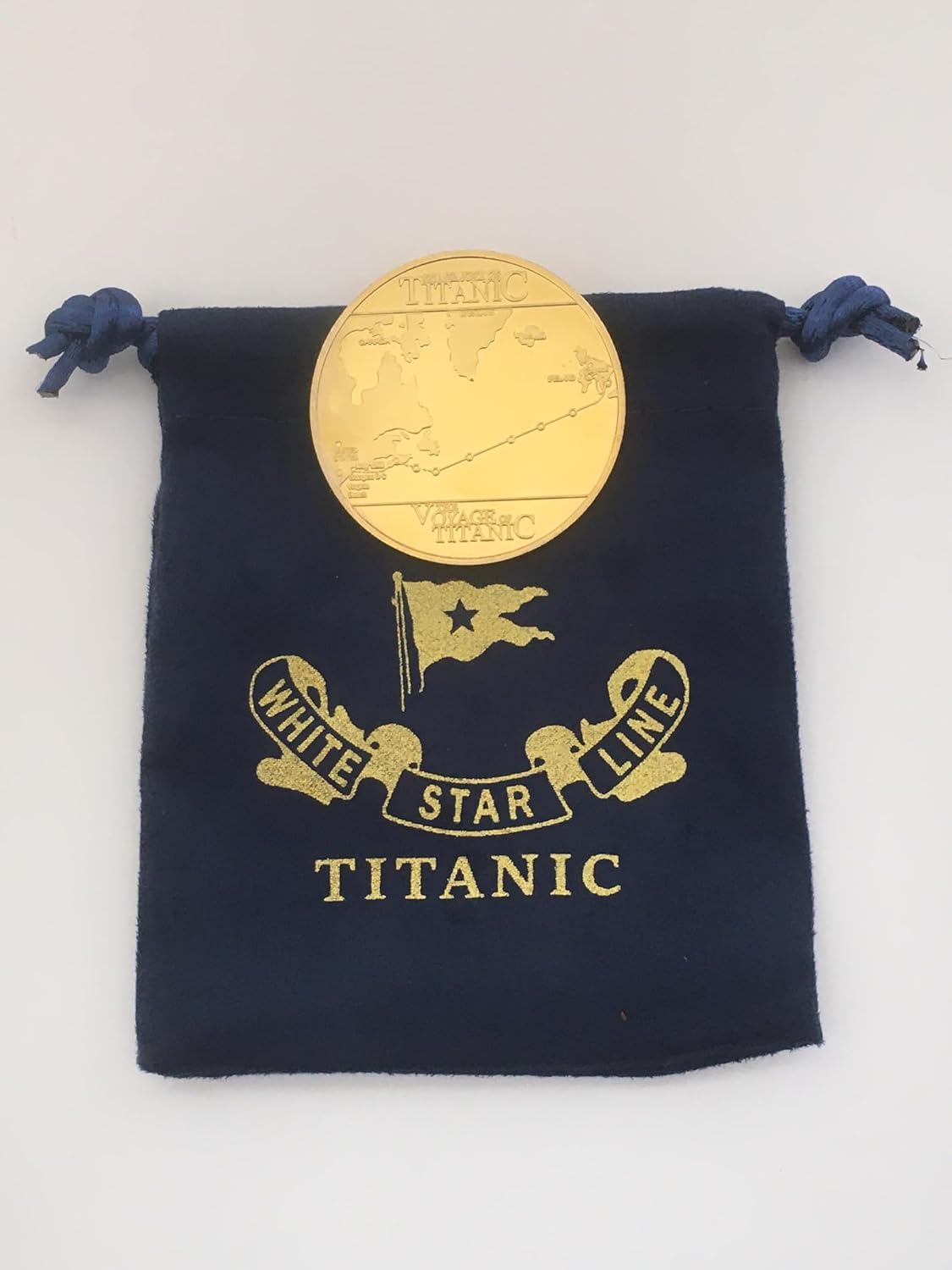 Titanic Heart of the Ocean Necklace Fake Gold Coin Titanic Gifts