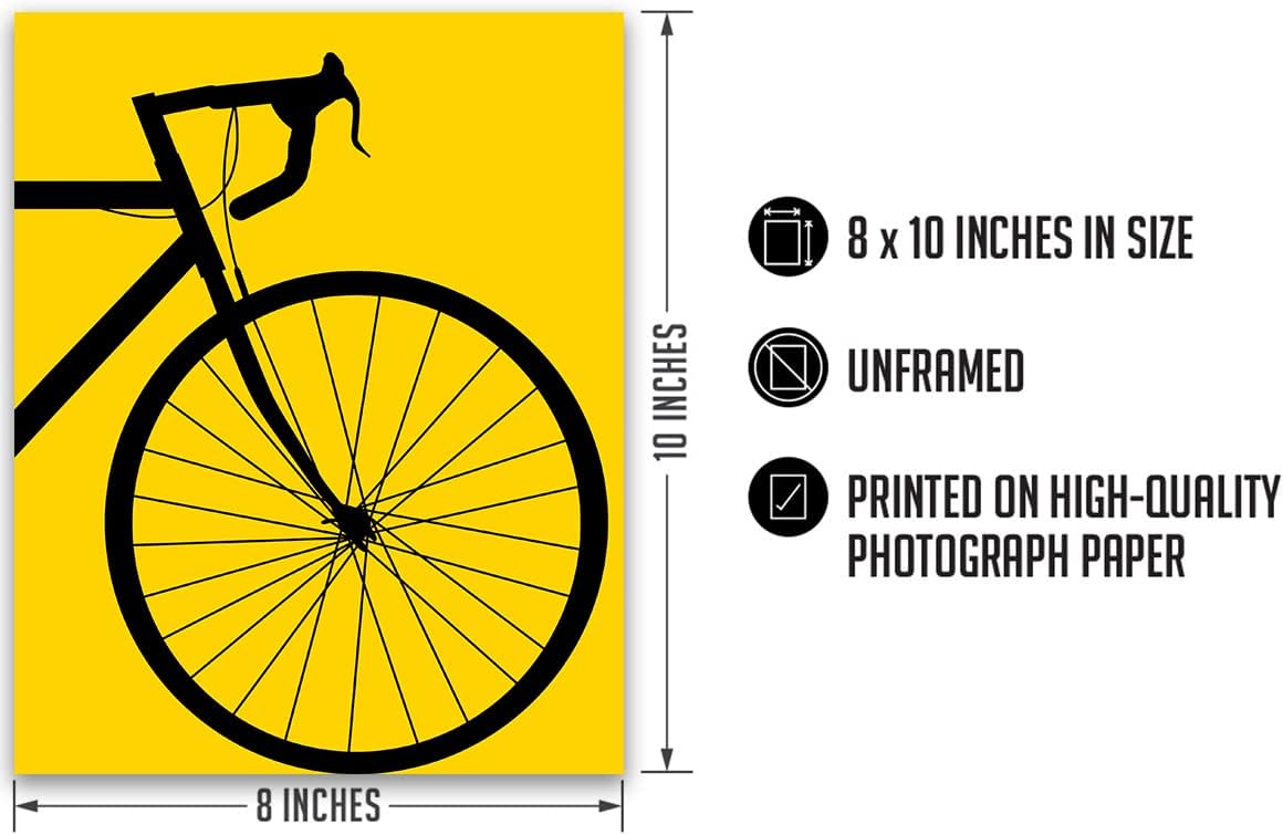 Decoración para el hogar de bicicleta de carretera, arte minimalista para pared, regalo divertido para hombres y mujeres que disfrutan del ciclismo,
