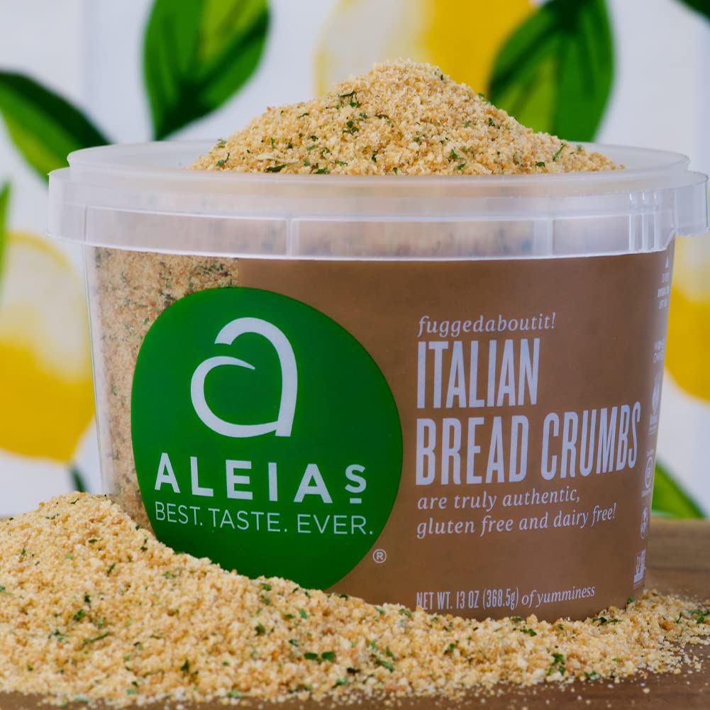 ALEIA’S MET. SABOR. EVER. Pan rallado italiano  13 oz  2 unidades  Sabor auténtico, empanado para recetas sin gluten, certificado sin gluten, sin