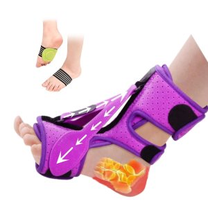 Haisalin Férula nocturna para fascitis plantar, férula nocturna para aliviar la fascitis plantar para mujeres y hombres, soporte de alivio para el Haisalin Férula nocturna para fascitis plantar, férula nocturna para aliviar la fascitis plantar para mujeres y hombres, soporte de alivio para el