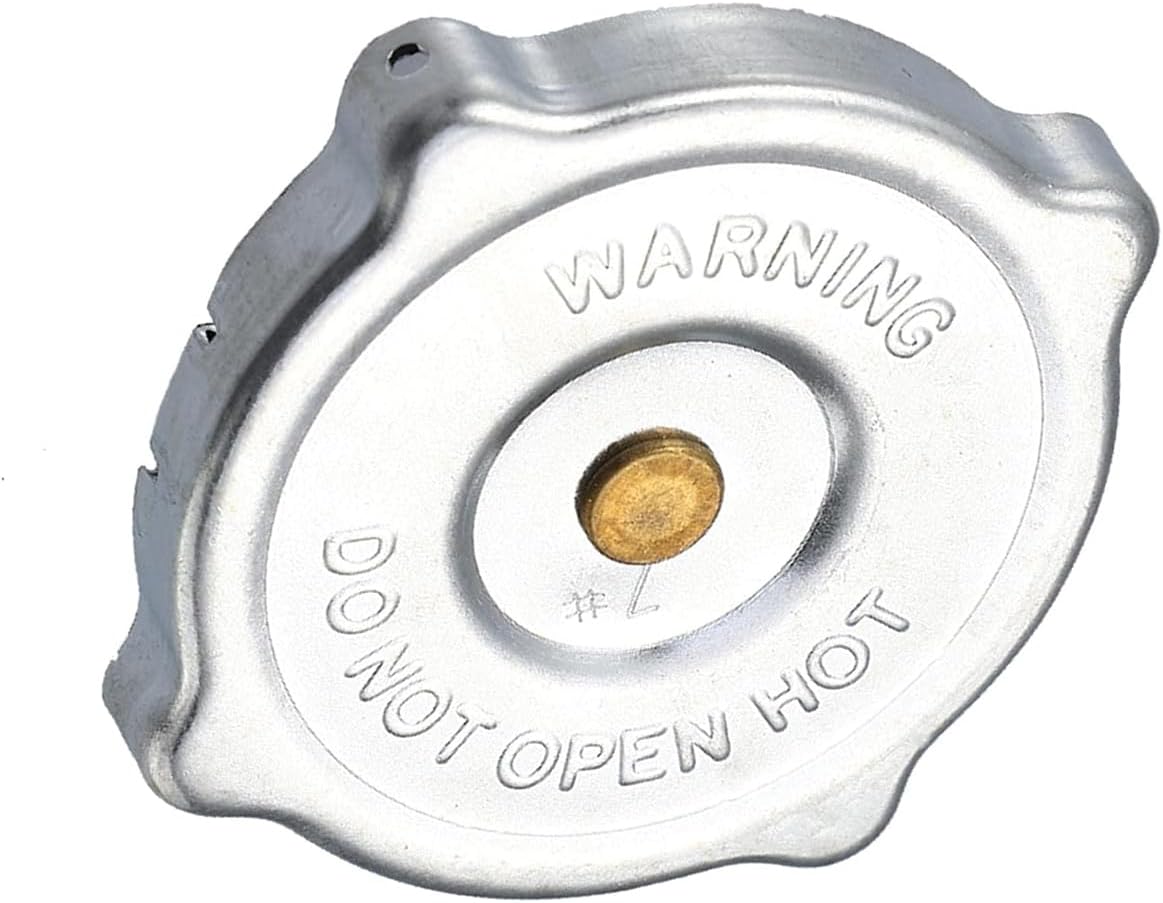 Unifizz Tapa de recuperación de depósito de refrigerante del radiador 6L8617 Cubierta de tono plateado de acero inoxidable para oruga