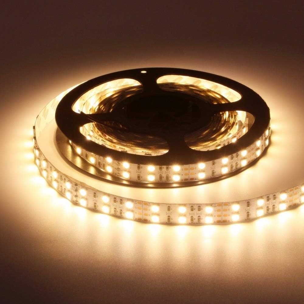 Accesorios de decoración LED, tira de luces LED RGB impermeable 5050 120 LEDSM DC12V RGBWW RGBW Cinta de neón flexible de doble fila de iluminación