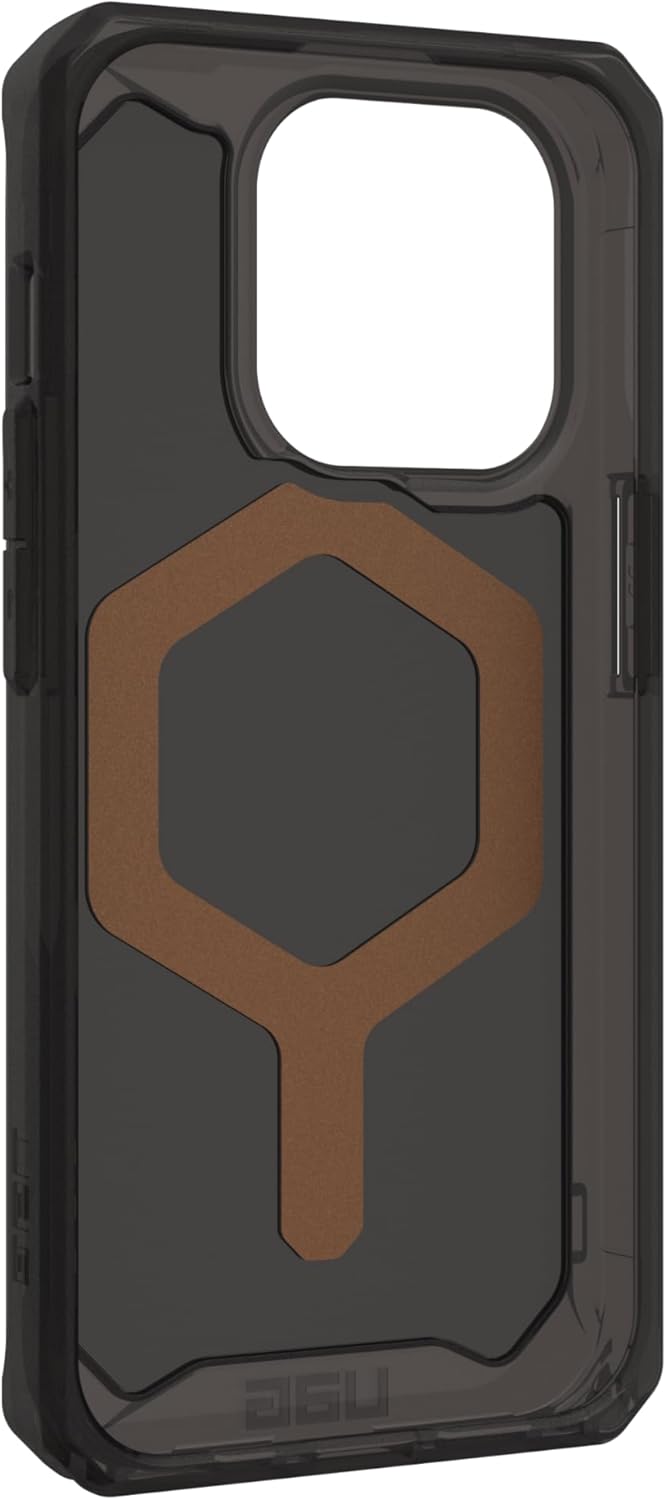 URBAN ARMOR GEAR UAG – Funda compatible con iPhone 15 Pro de 6.1 pulgadas, color negrobronce con imán integrado compatible con carga MagSafe,