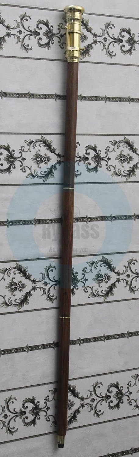 Bastón de madera vikingo de latón macizo antiguo con todas las variantes (polaco)