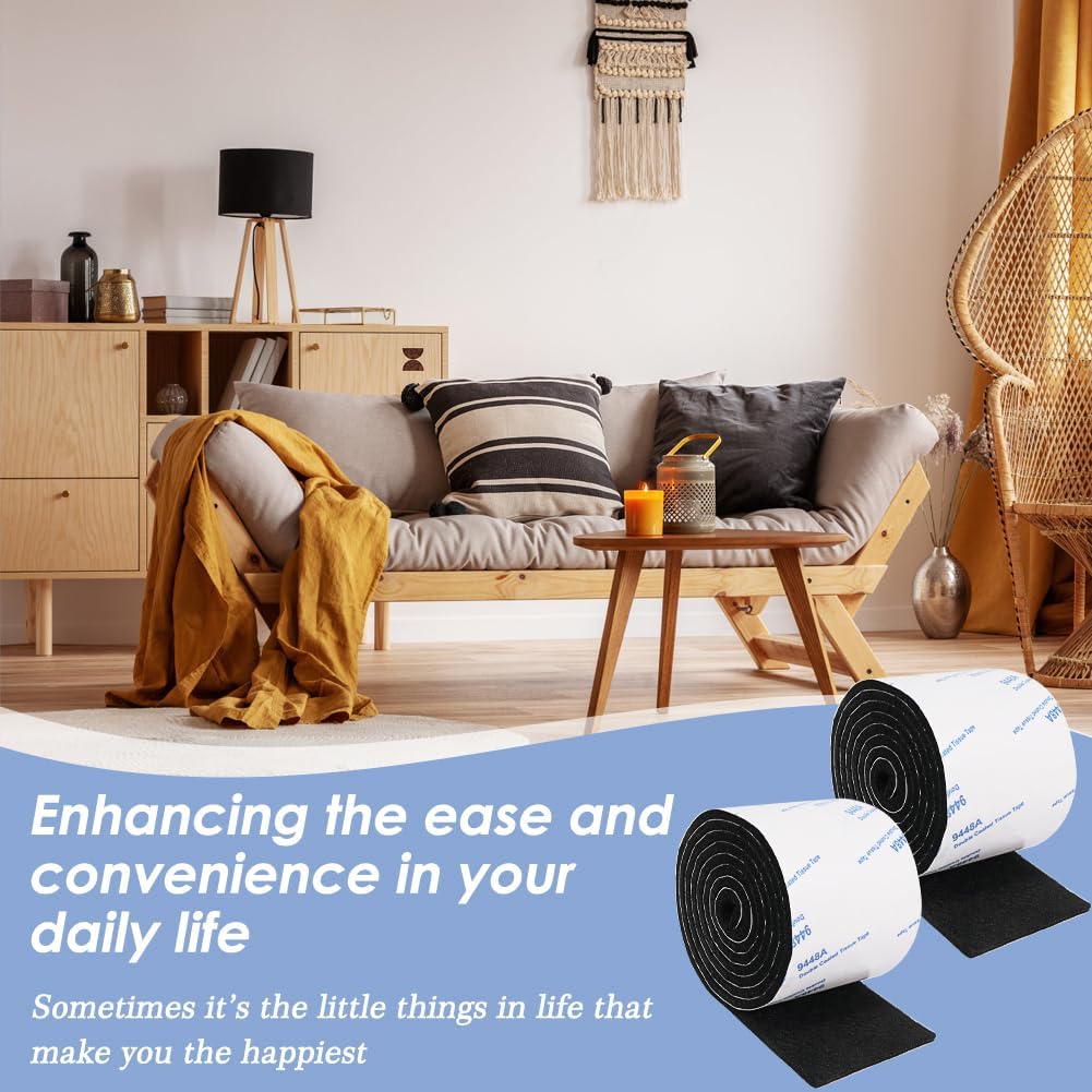 Shintop Cinta adhesiva de fieltro para bricolaje, rollo de tira de fieltro resistente cortada en cualquier forma para proteger tu suelo de madera