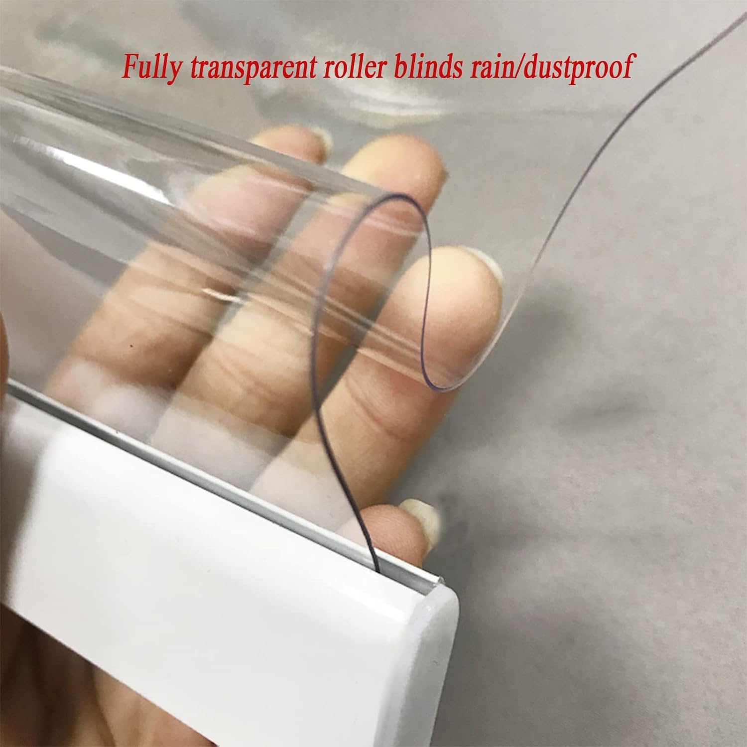 SHUGUANGGUDE Persianas enrollables transparentes impermeables, para exteriores, cortinas enrollables de vinilo transparente HD, persianas para