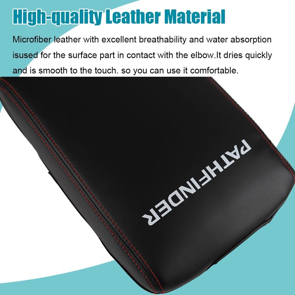 LEXLEY Funda protectora de piel resistente al agua y antiarañazos para Nissan 2022, 2023, 2024, Pathfinder, costuras rojas