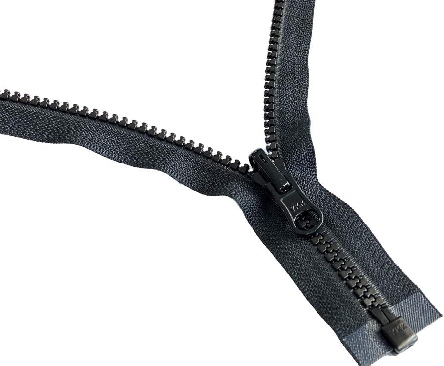 ZipperStop Venta al por mayor YKK  Vislon Jacket Zipper Reversible Slide YKK #5 Extremo de separación de plástico moldeado  Color BLCK Longitud