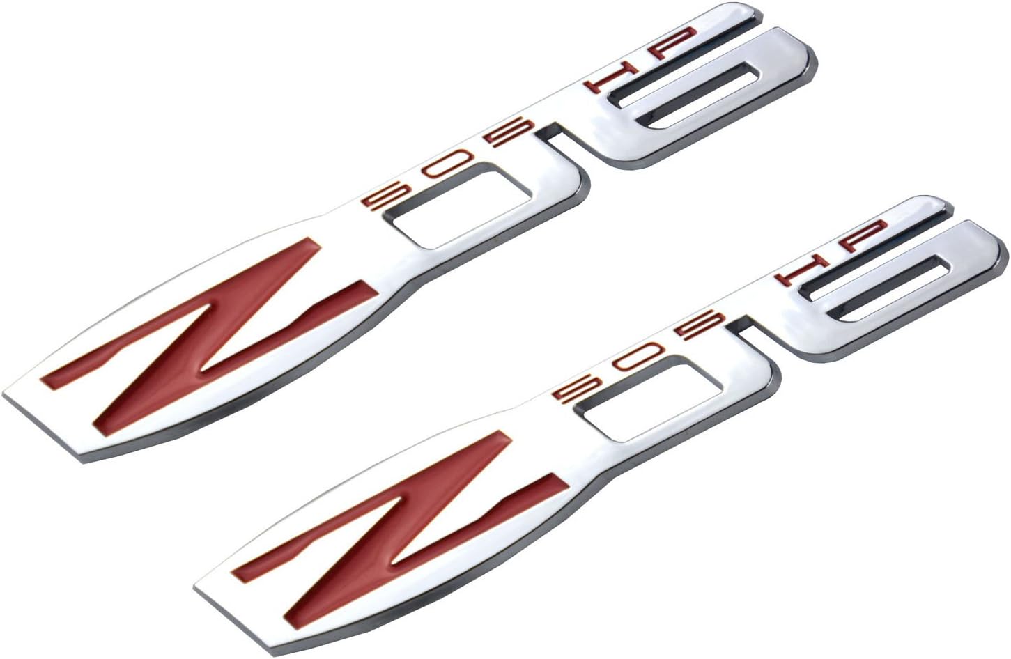 2 emblemas de Chevy Corvette C6 Z06, insignias 3D de 505 CV de repuesto para Chevrolet Corvette C6 2006-2013 (rojo cromado)