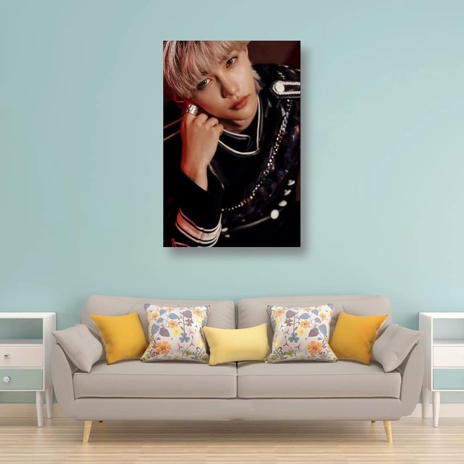 SKZ – Póster de Felix de cantante y bailarín coreano (1) pósteres de arte de pared, lienzo para regalo, impresiones de sala de estar, decoración de