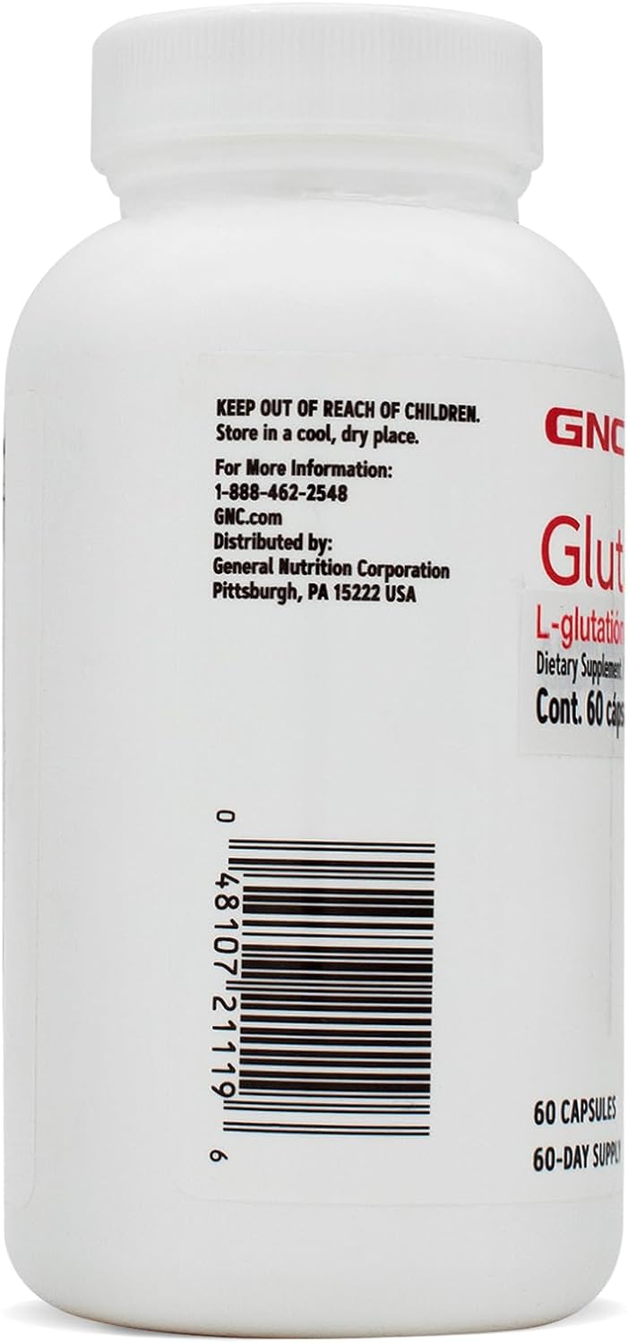 GNC Glutatión 500 mg, 60 cápsulas, apoya la salud inmunológica