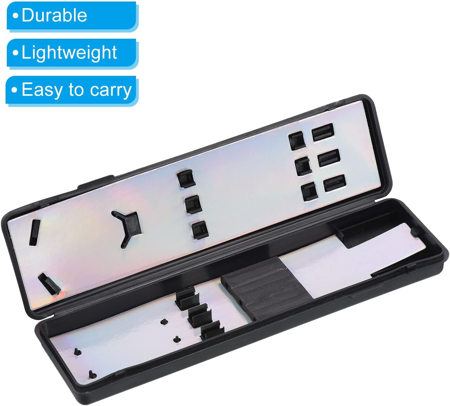 PATIKIL Caja de almacenamiento de dardos de nailon portátil, soporte para dardos para mantener tus dardos seguros, color negro
