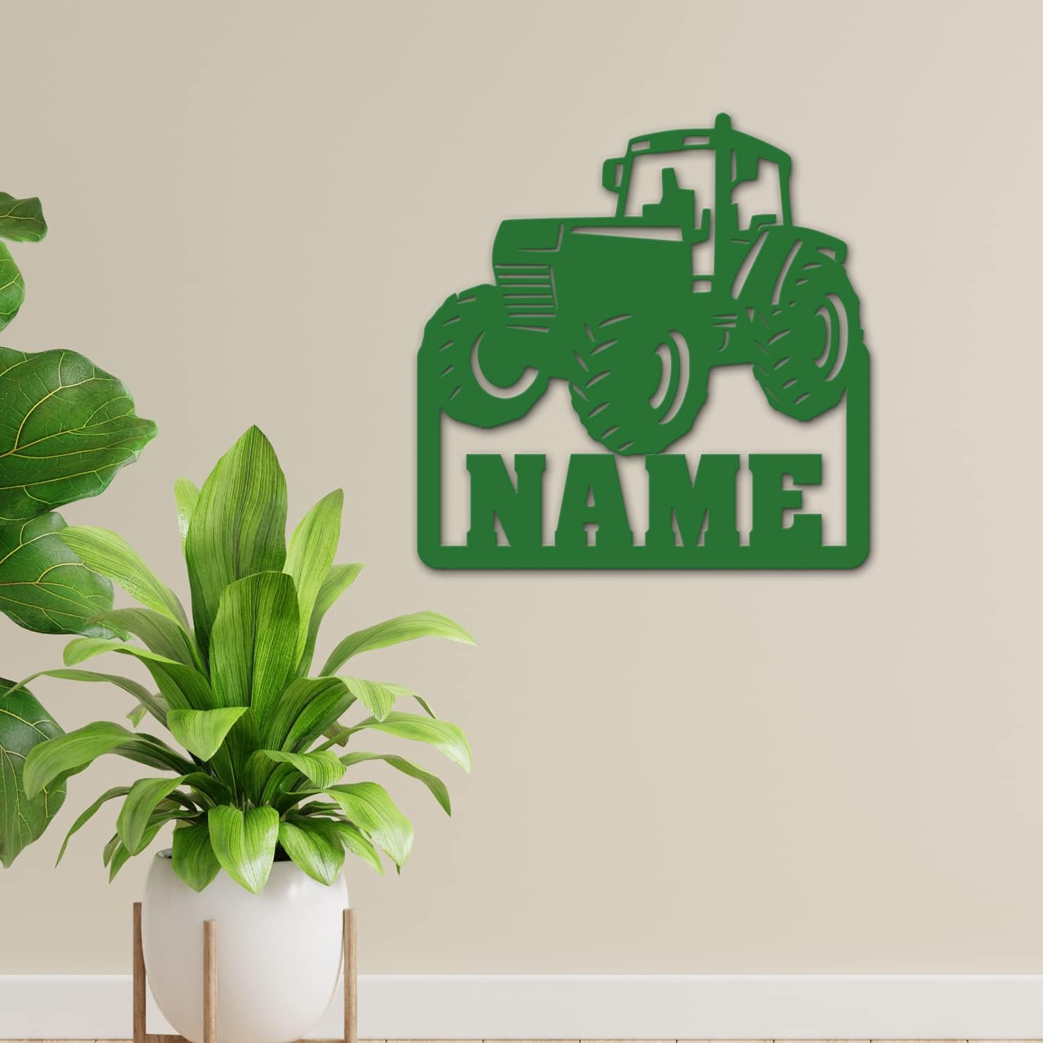 NEID – Tractor granjero personalizado  Regalos para adultos, niños y hombres, para niños y niñas, luz nocturna LED de tractor de madera única