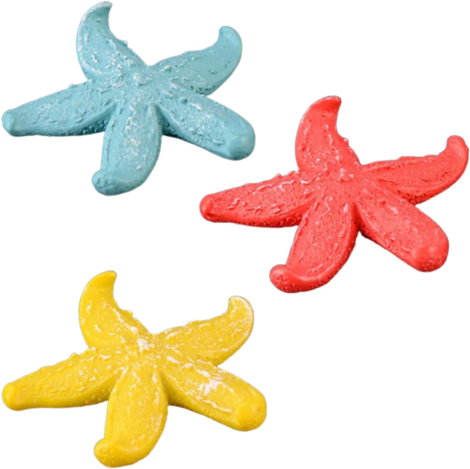 6 piezas de decoración de acuario simulación pecera resina estrella de mar colorido pecera artificial pecera plantas decorativas hogar y oficina