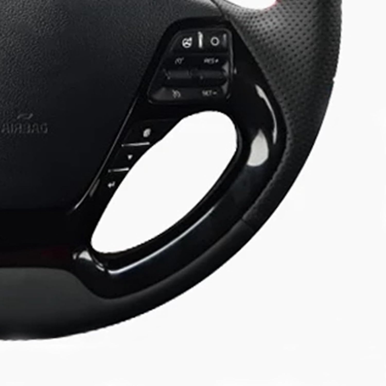 Fundas de volante de coche cosidas a mano de cuero artificial negro, para Nissan marzo 2010-2015 Sunny 2011-2013 Versa 2012-2014