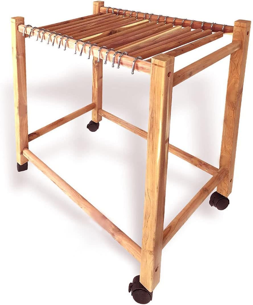 Perchero aromático de cedro rojo para pantalonesperchero (tamaño regular 16 varillas)